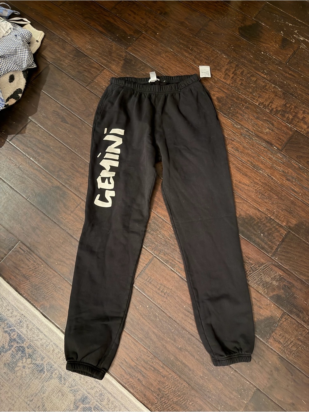 Good American Gemini Graphic Sweatpants Size 3 Black NWT $75 Joggers